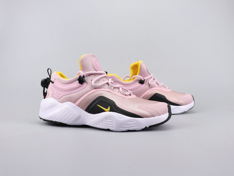 Women Nike Air Huarache 7 Pink Black Yellow Shoes - Click Image to Close